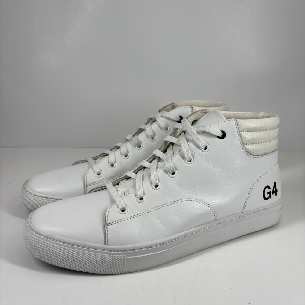 G/FORE Mid Street Disruptor Men's US 12.5 White Leather Casual Shoes G4MF18F01